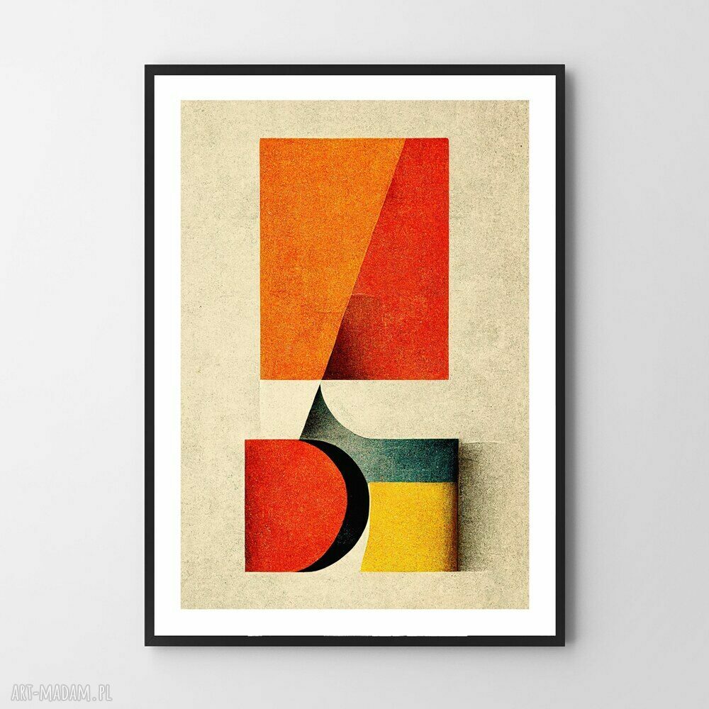 Geometryczna abstrakcja - plakat 50x70 cm do salonu i sypialni