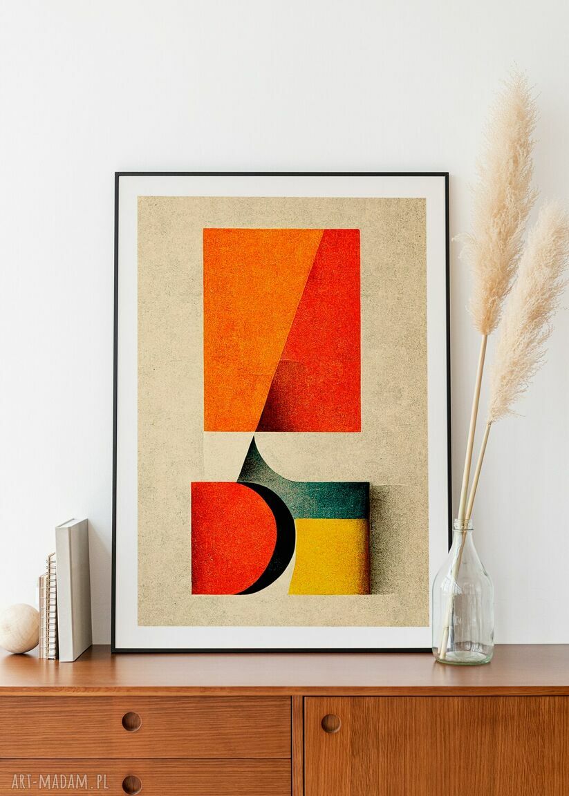 Geometryczna abstrakcja - plakat 70x100 cm do sypialni i salonu