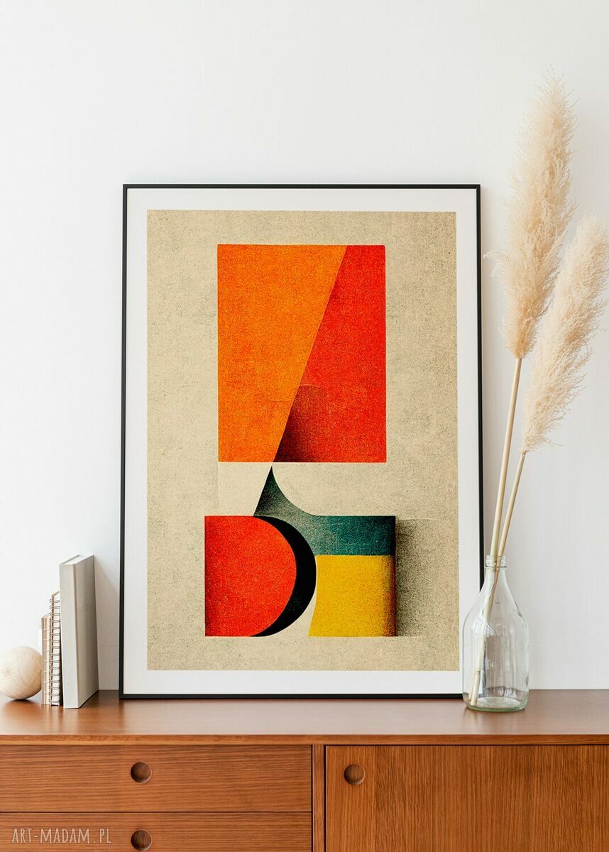 Geometryczna abstrakcja - plakat 50x70 cm do salonu i sypialni