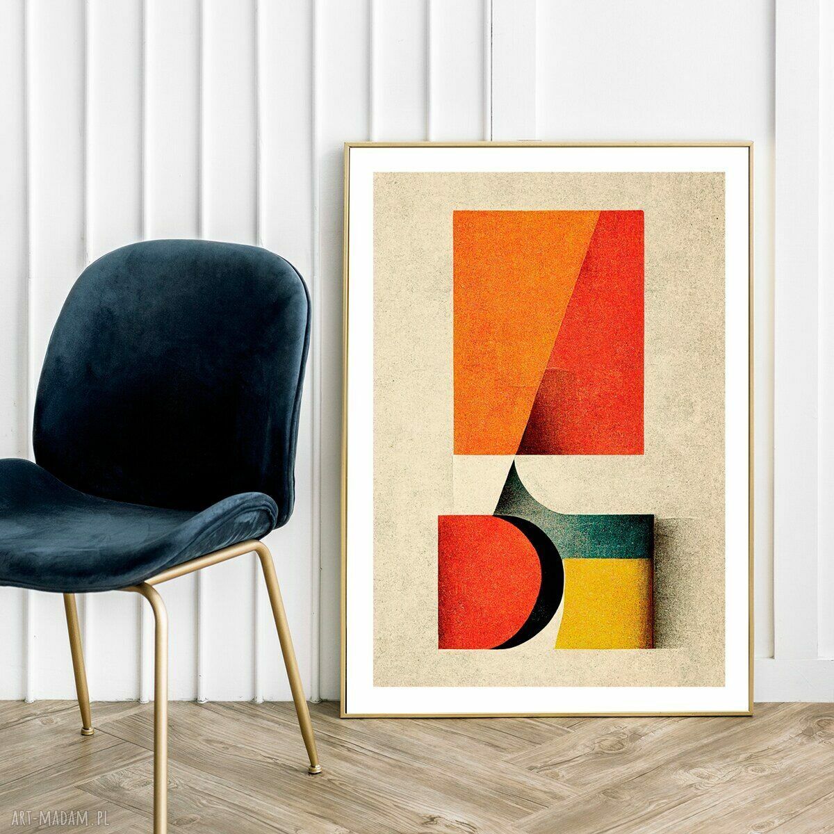 Geometryczna abstrakcja - plakat 70x100 cm do sypialni i salonu