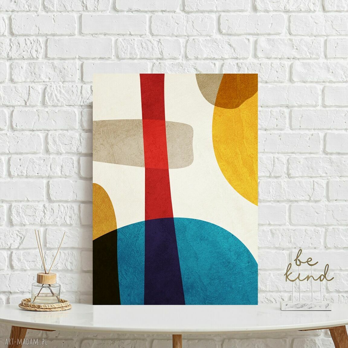Geometryczna abstrakcja - plakat 40x50 cm do sypialni i salonu
