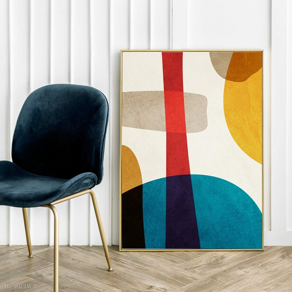 Geometryczna nowoczesna abstrakcja - plakat 30x40 cm