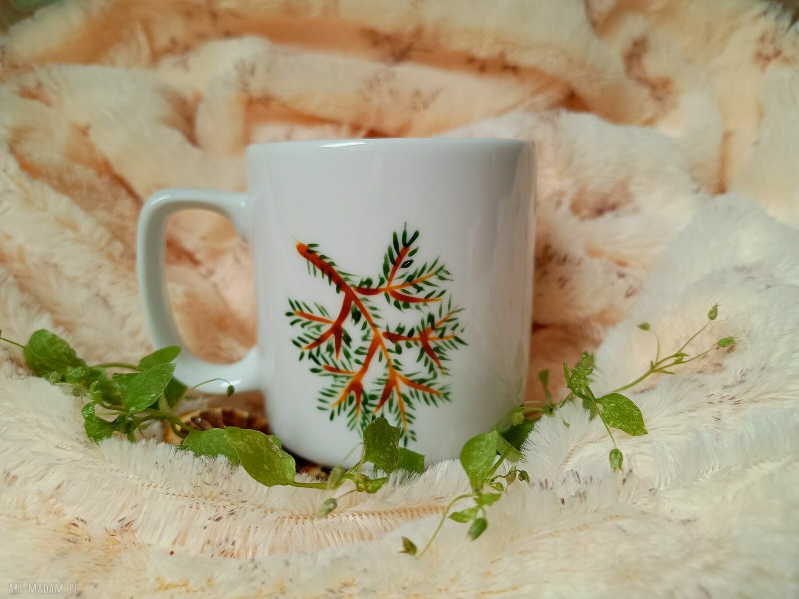 Gile i gniazdko - ręcznie malowany kubek 270 ml