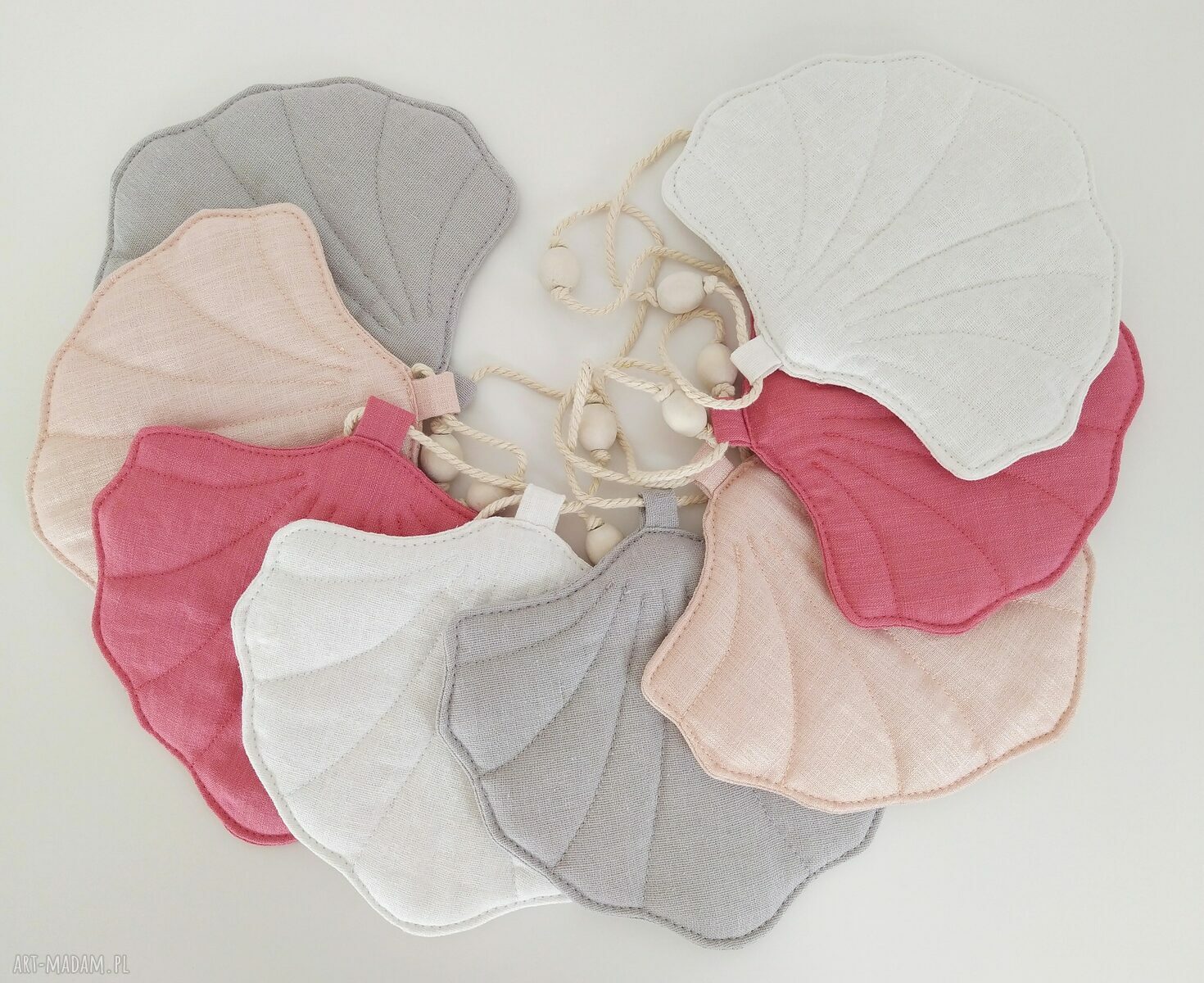 zabawki: Girlanda dekoracyjna muszelki ręcznie zrobione