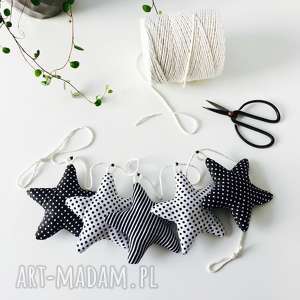 girlanda gwiazdkowa black&white