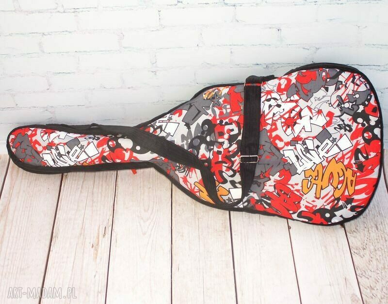 Gitarowy szał:) - futerał i pokrowiec na gitarę graffiti, wodoodporny