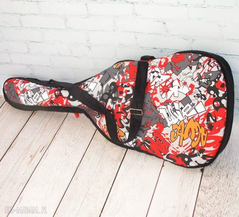 Gitarowy szał:) - futerał i pokrowiec na gitarę graffiti, wodoodporny