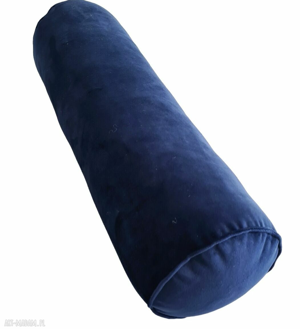 Poduszka glamour wałek welurowy 50 cm - Granat i kolory