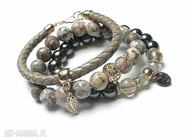 Taupe and graphite /17.12.15/ SET ręcznie robione