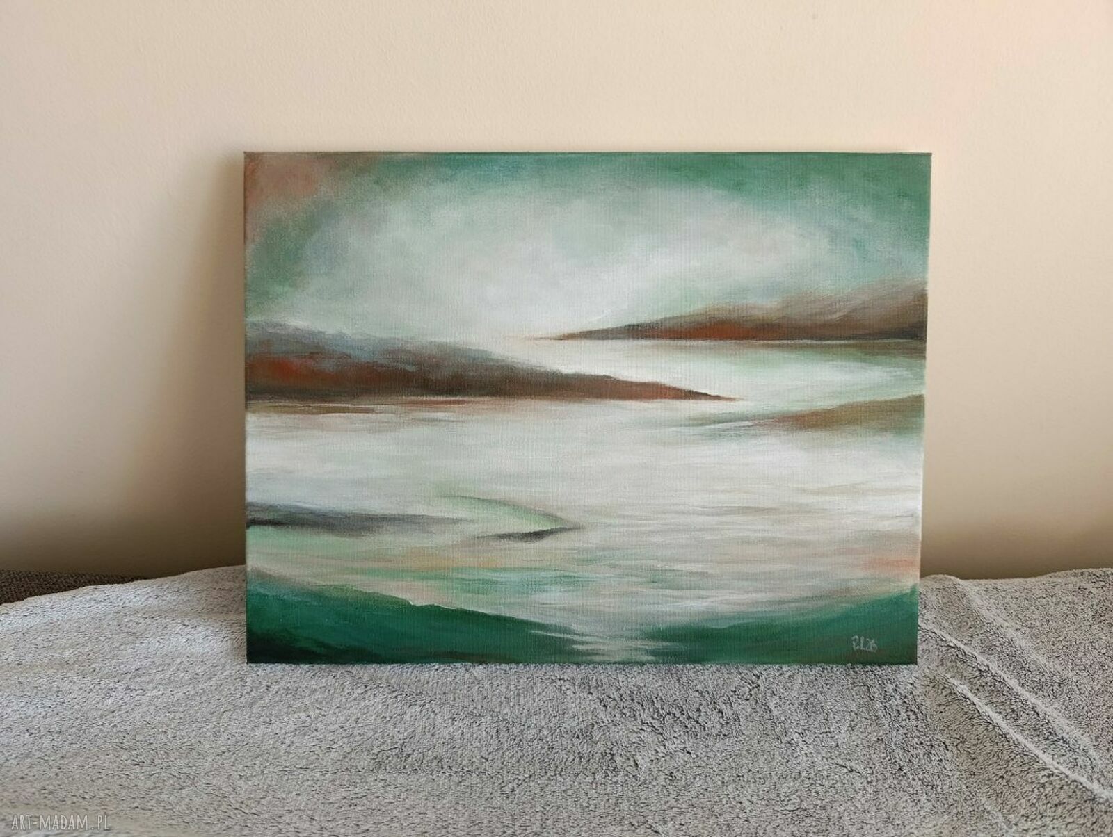 Głębia - oryginalny obraz akrylowy na płótnie 30 x 40 cm