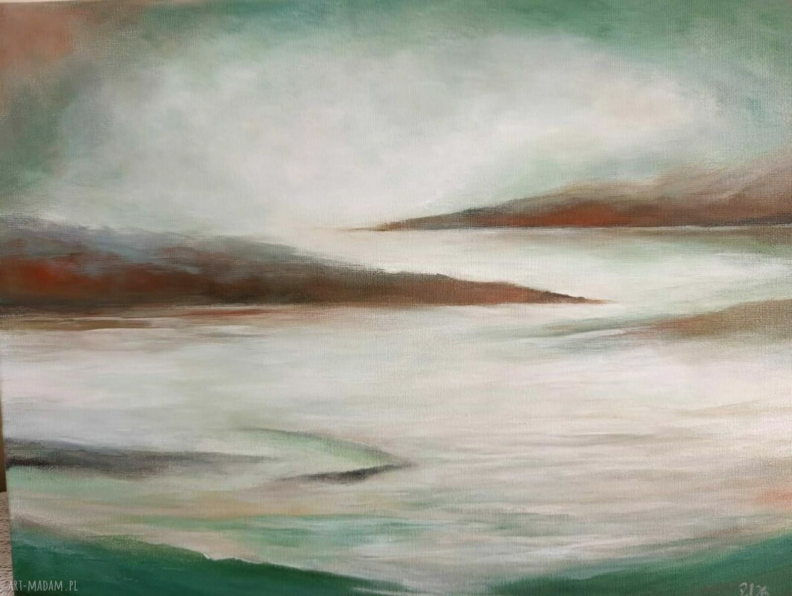 Głębia - oryginalny obraz akrylowy na płótnie 30 x 40 cm