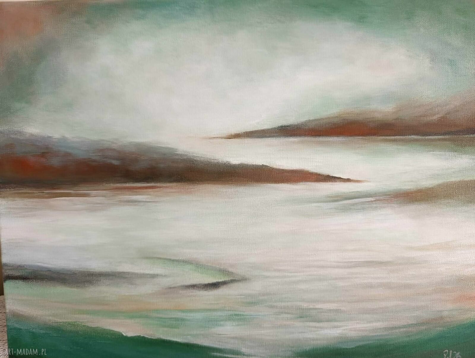 Głębia - ręcznie malowany obraz akrylowy 30x40 cm