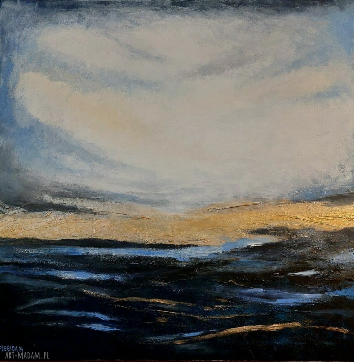 Głębia Oceanu - obraz akrylowy 60x60 cm kwadrat na płótnie