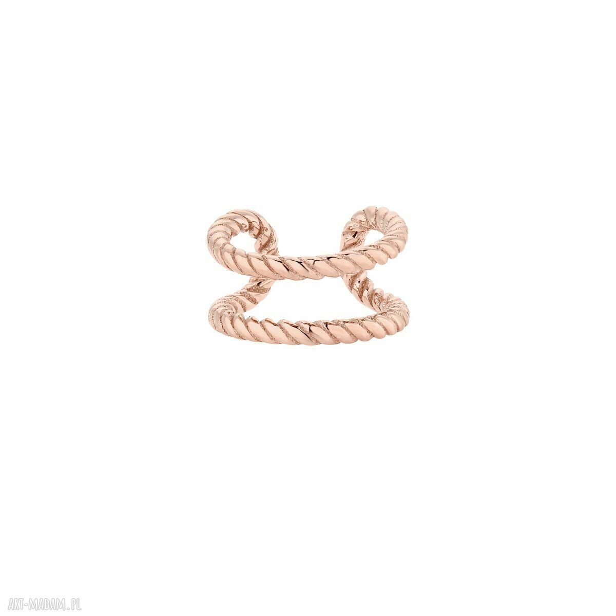 Delikatna nausznica różowego złota kolczyki gold eleganckie