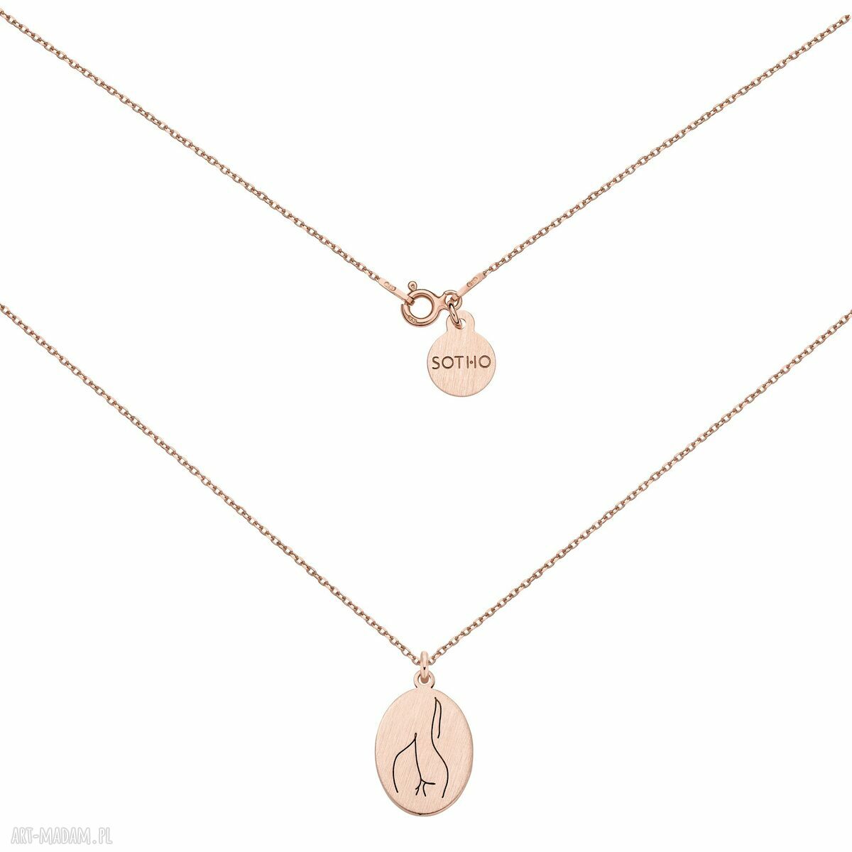 Medalion różowego złota body n°7 naszyjnik ciało gold pozłacany