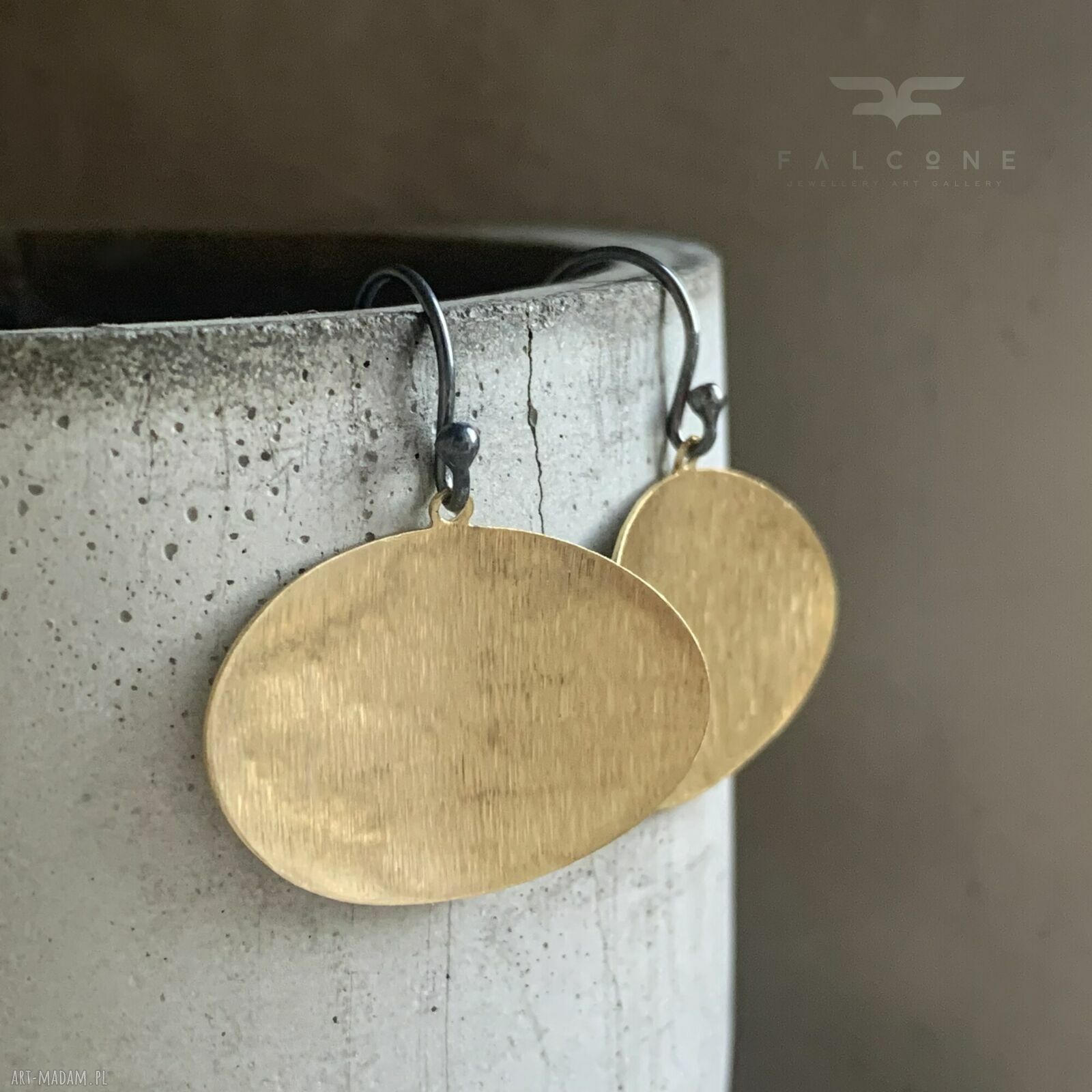 Złote kolczyki Gold Petals z mosiądzu i srebra 925