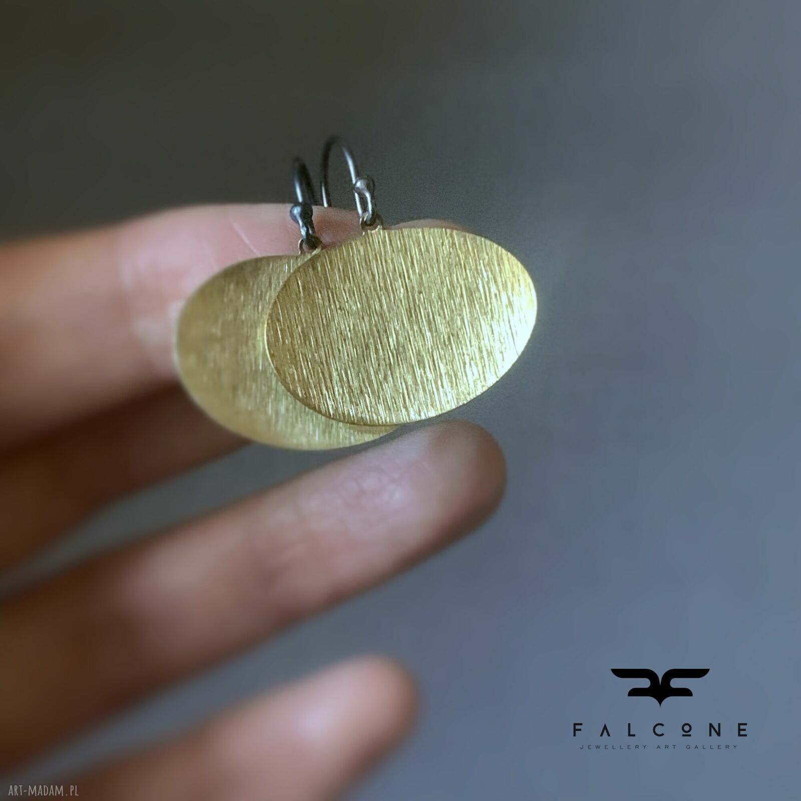 Złote kolczyki Gold Petals z mosiądzu i srebra 925