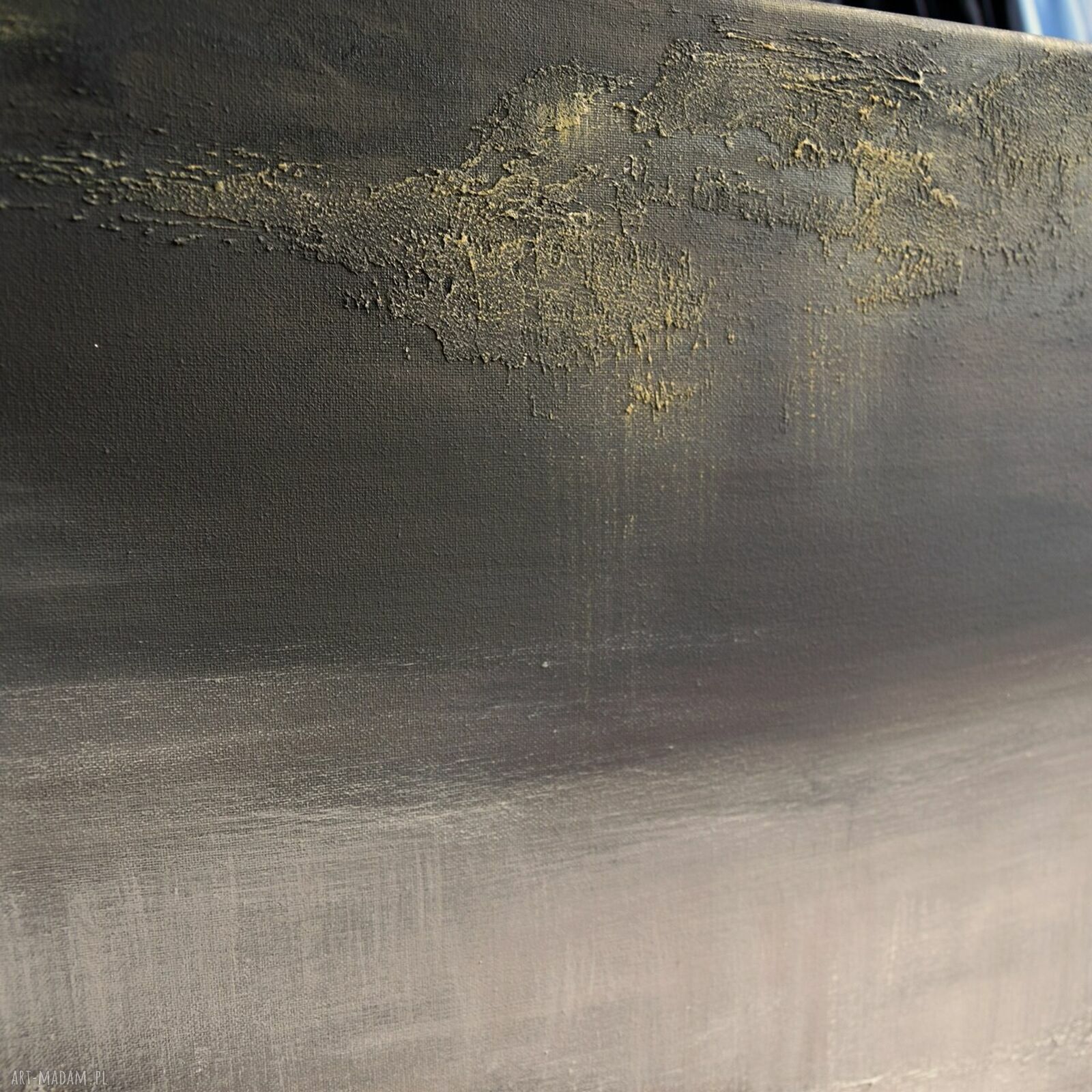 Gold rush 12 - abstrakcja strukturalna z metalicznym blaskiem (80x100 cm)