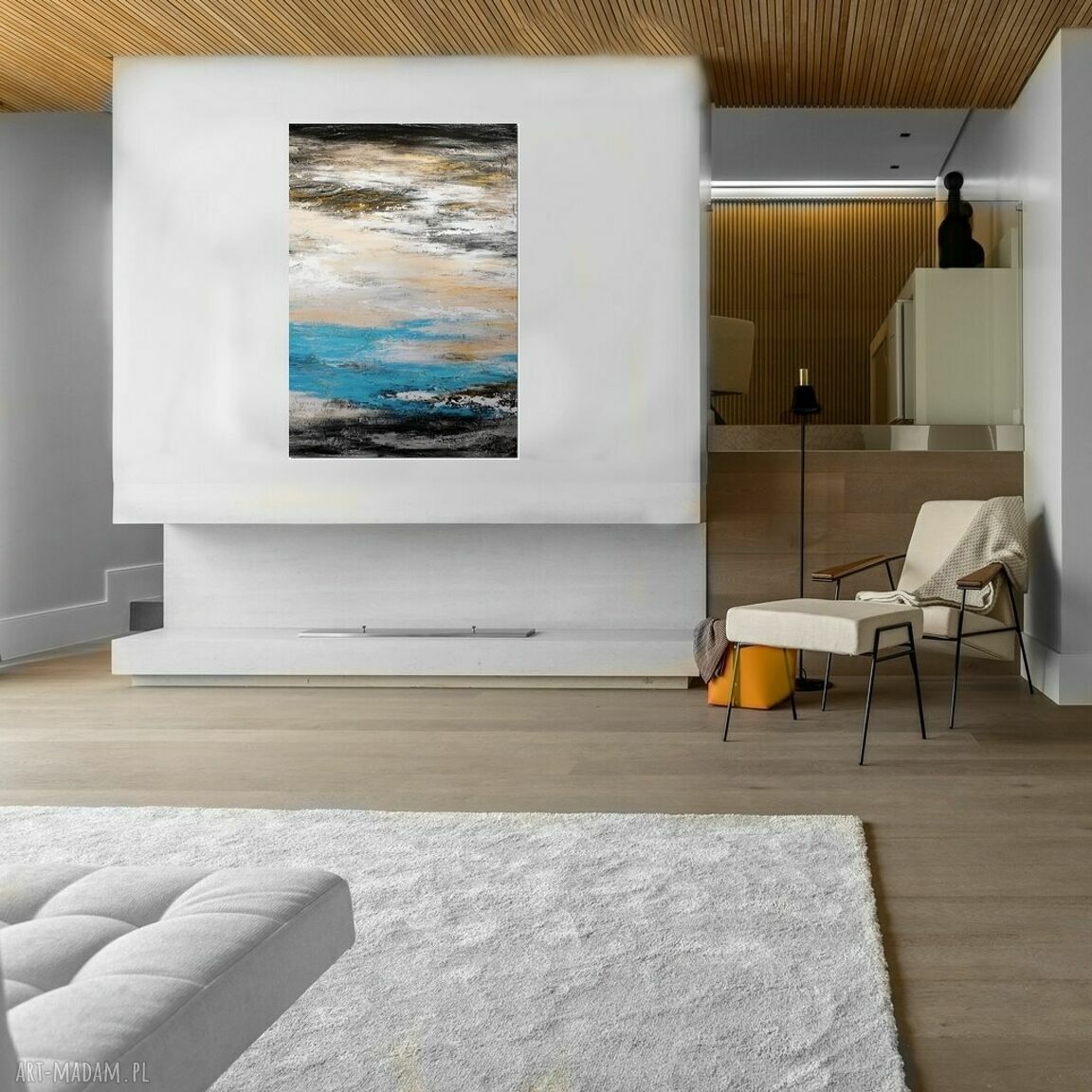 Gold Rush 10 - abstrakcyjny obraz ręcznie malowany na płótnie 80x120 cm