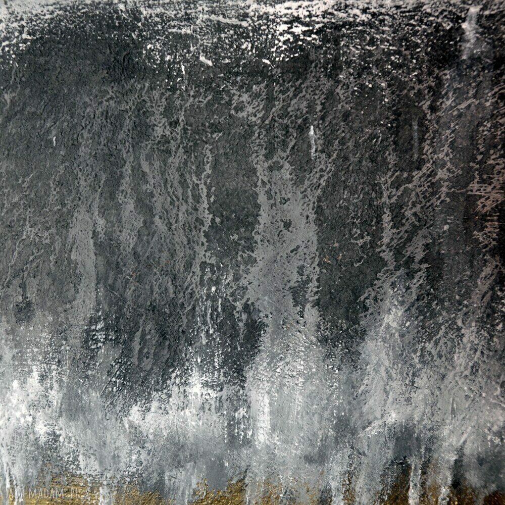 Gold rush - abstrakcyjny obraz ręcznie malowany (akryl) 2x50x70