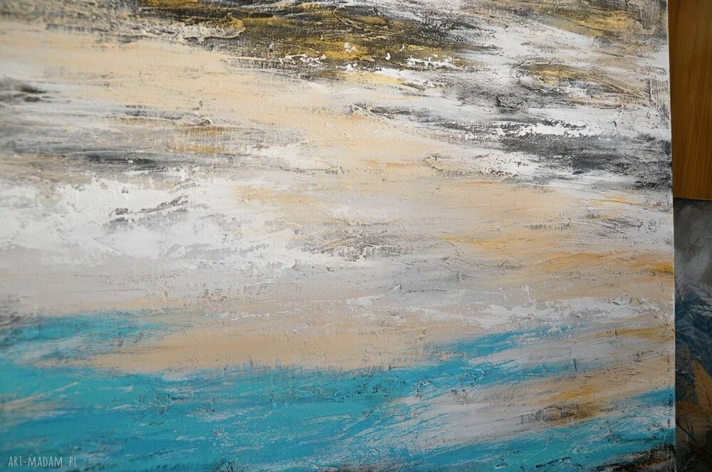 Gold Rush 11 - nowoczesny obraz abstrakcyjny 80x80 ręcznie malowany