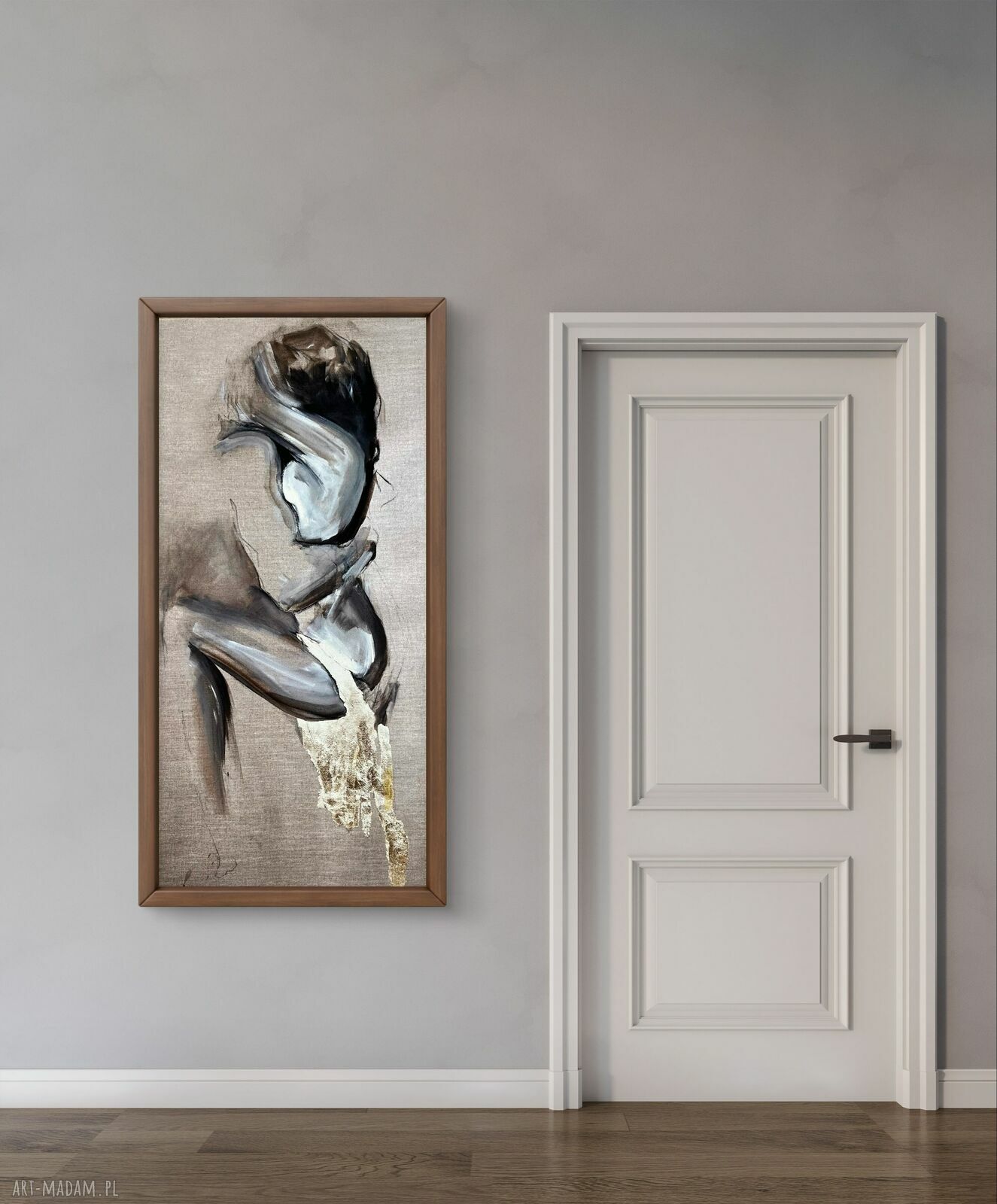 Golden - obraz ze złotem 100x50 cm do sypialni