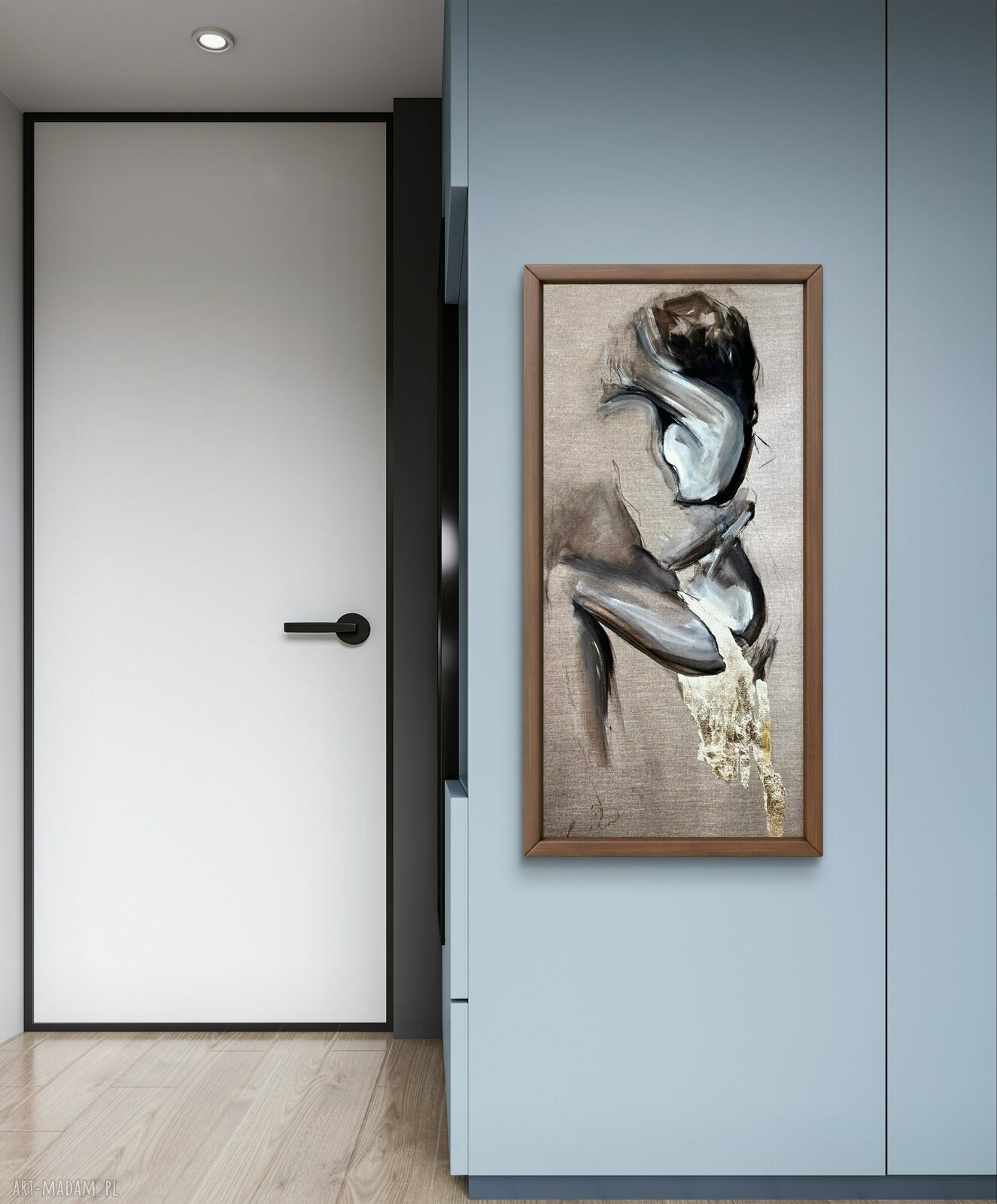 Golden - obraz ze złotem 100x50 cm do sypialni