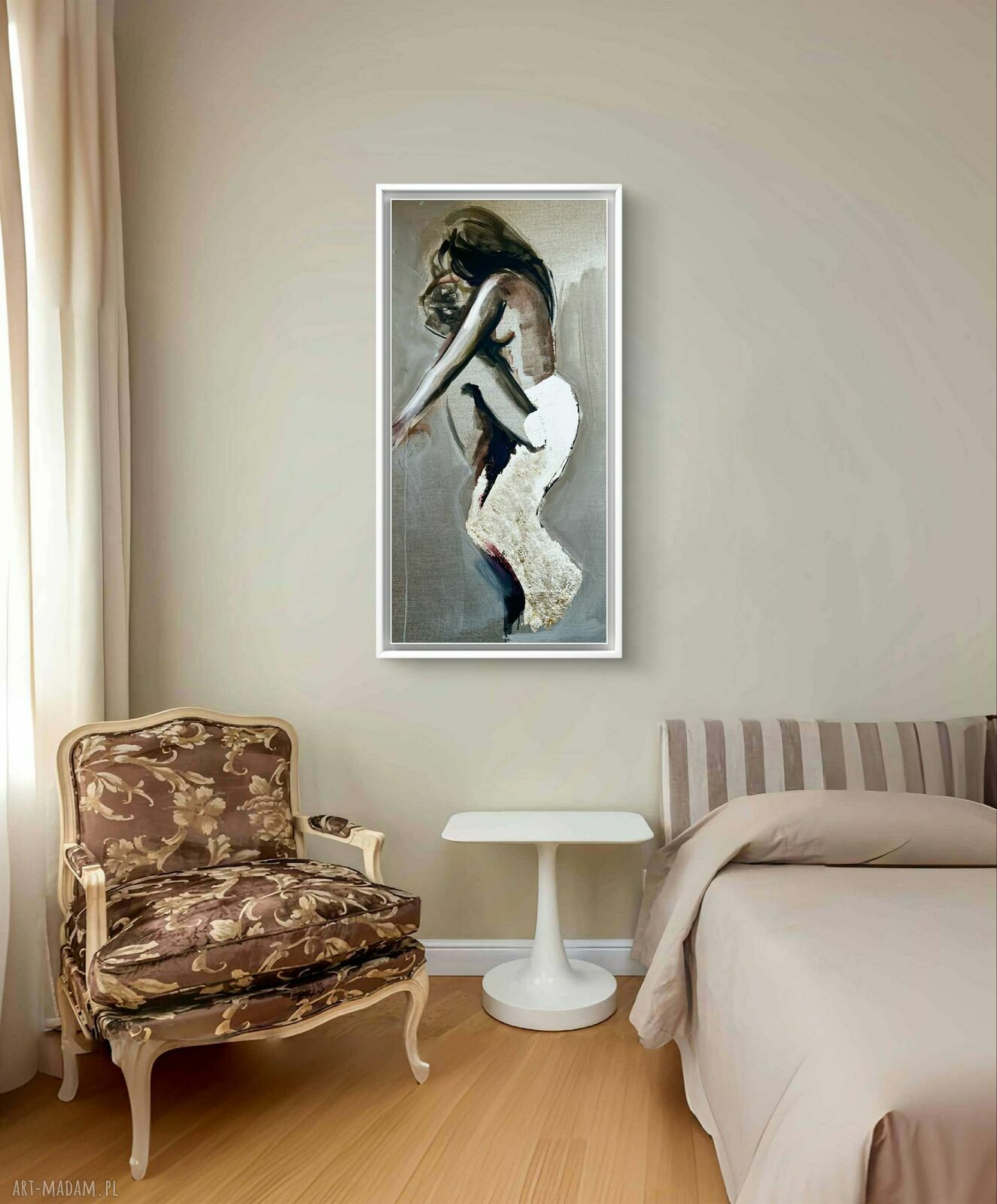 Golden - obraz ze złotem z motywem kobiety 100x70 cm