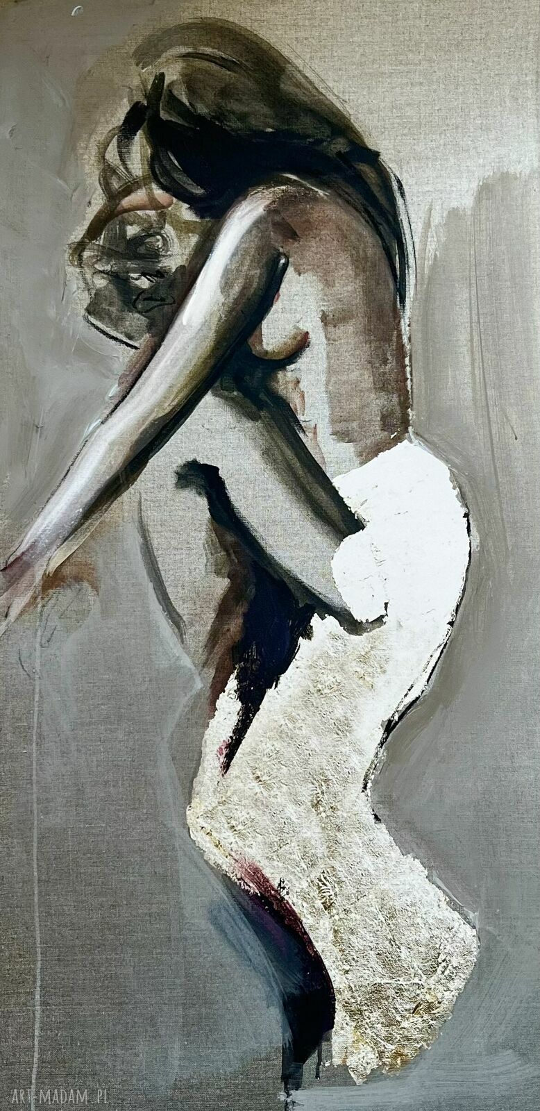 Golden - obraz ze złotem z motywem kobiety 100x70 cm