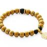 unikalne bransoletki jadeit golden hematite & black jade set