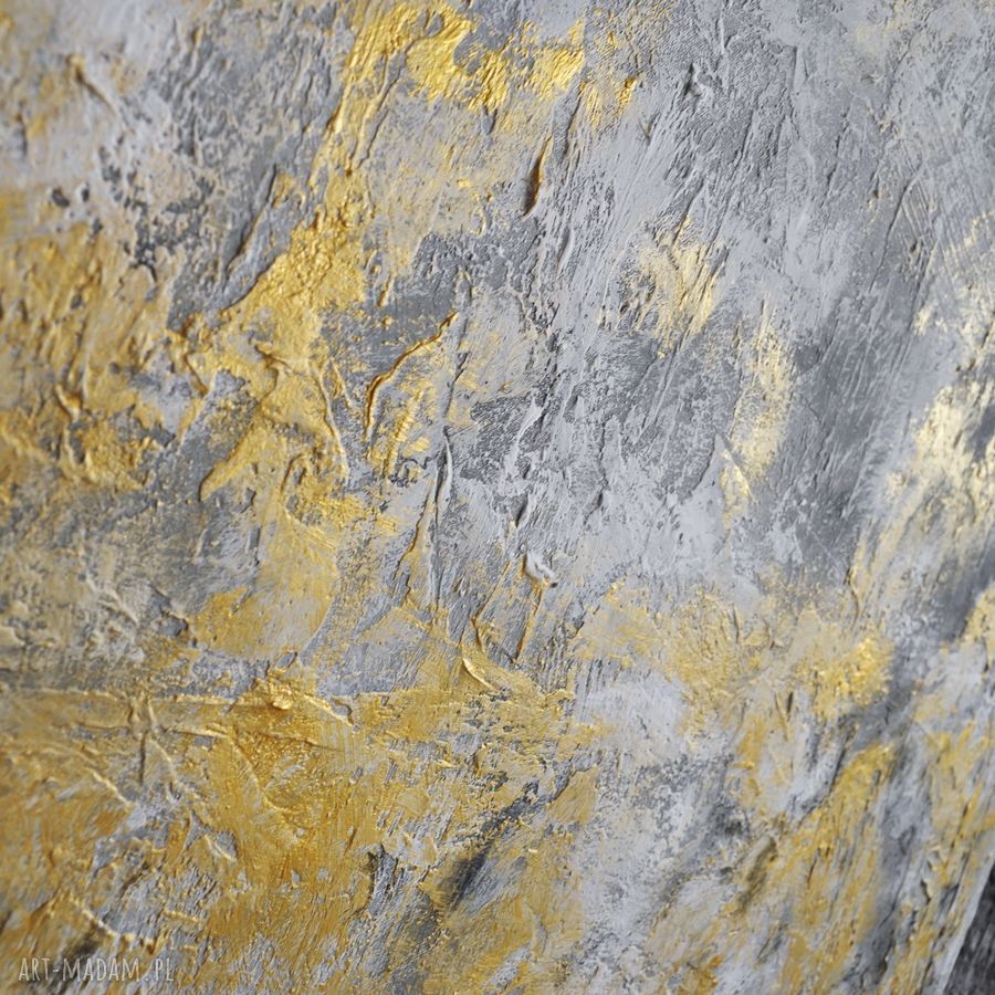 Golden sand - nowoczesny obraz abstrakcyjny z akcentem złota