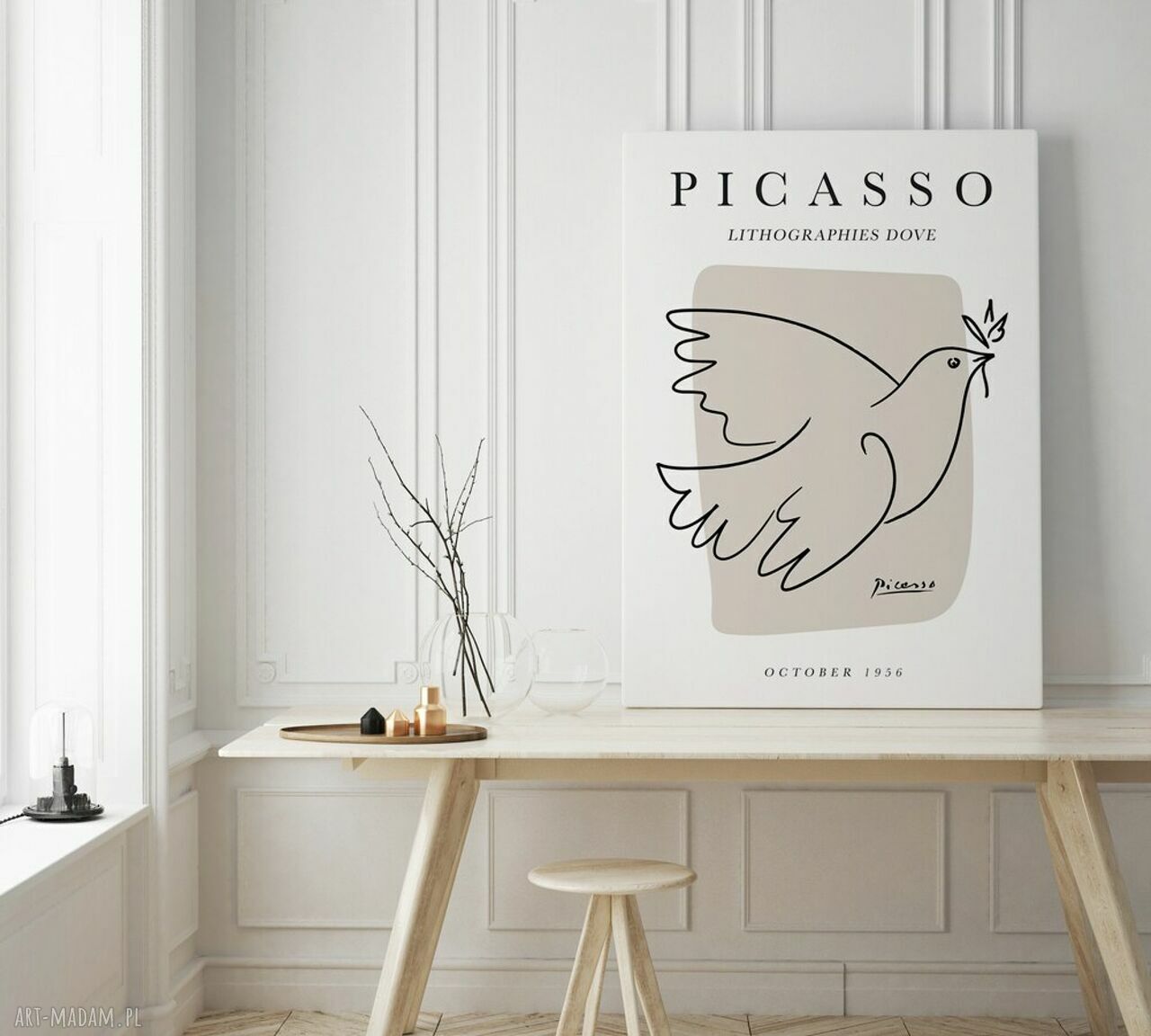 Picasso Gołębica szkic - plakat 50x70 cm na ścianę