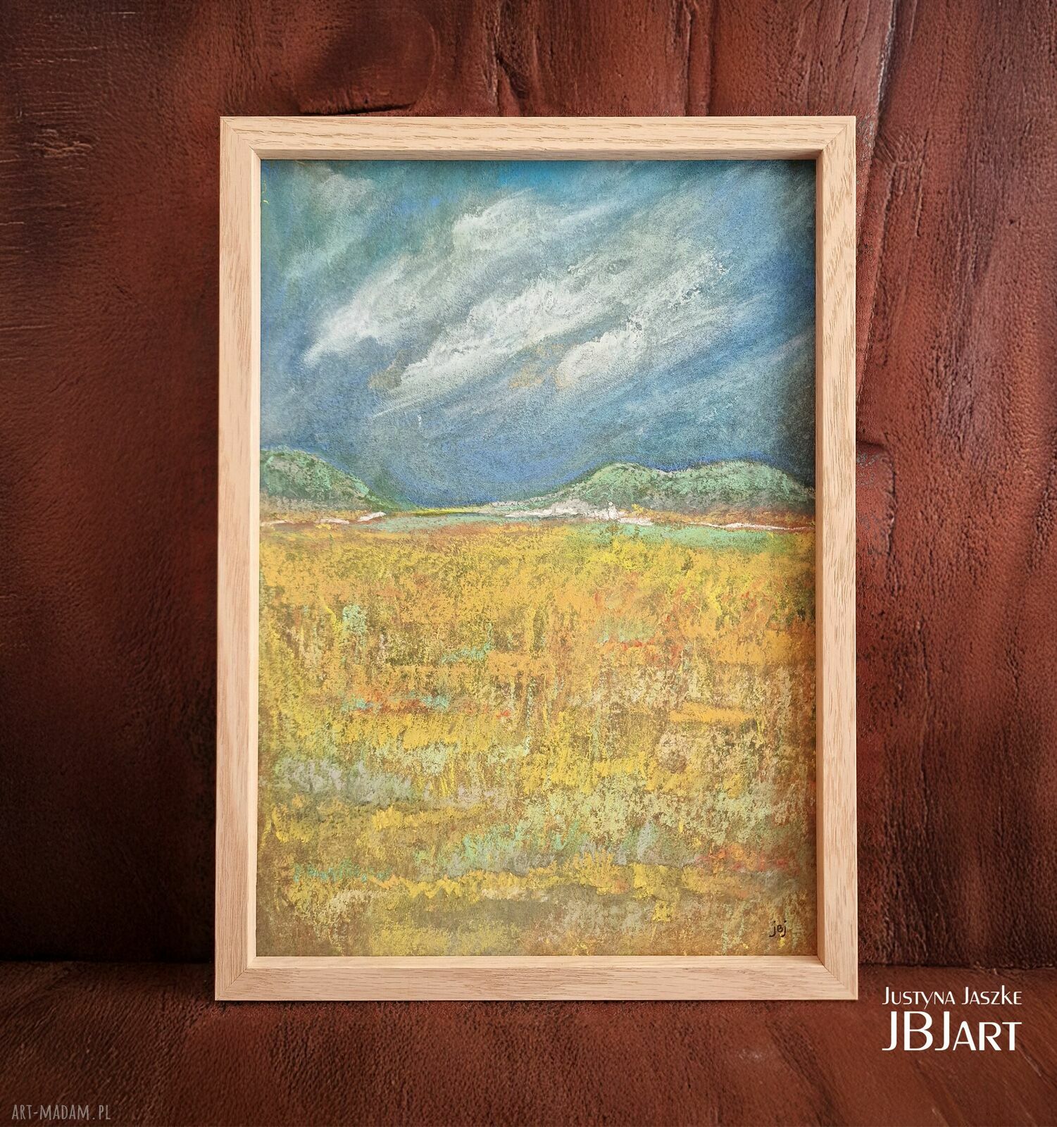 Gorący lipiec - obraz z pasteli suchych A4 21x29,7 cm