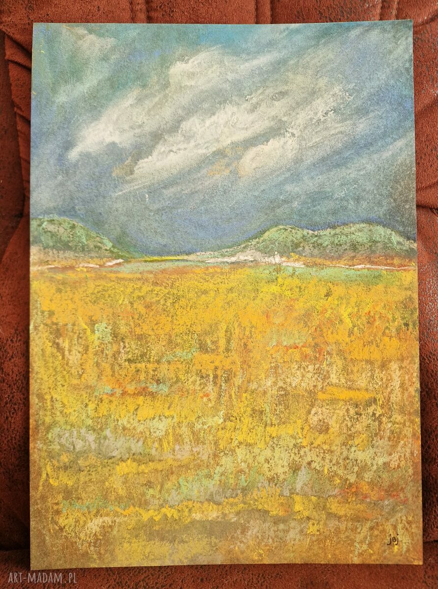 Gorący lipiec - obraz z pasteli suchych A4 (21x29,7 cm)