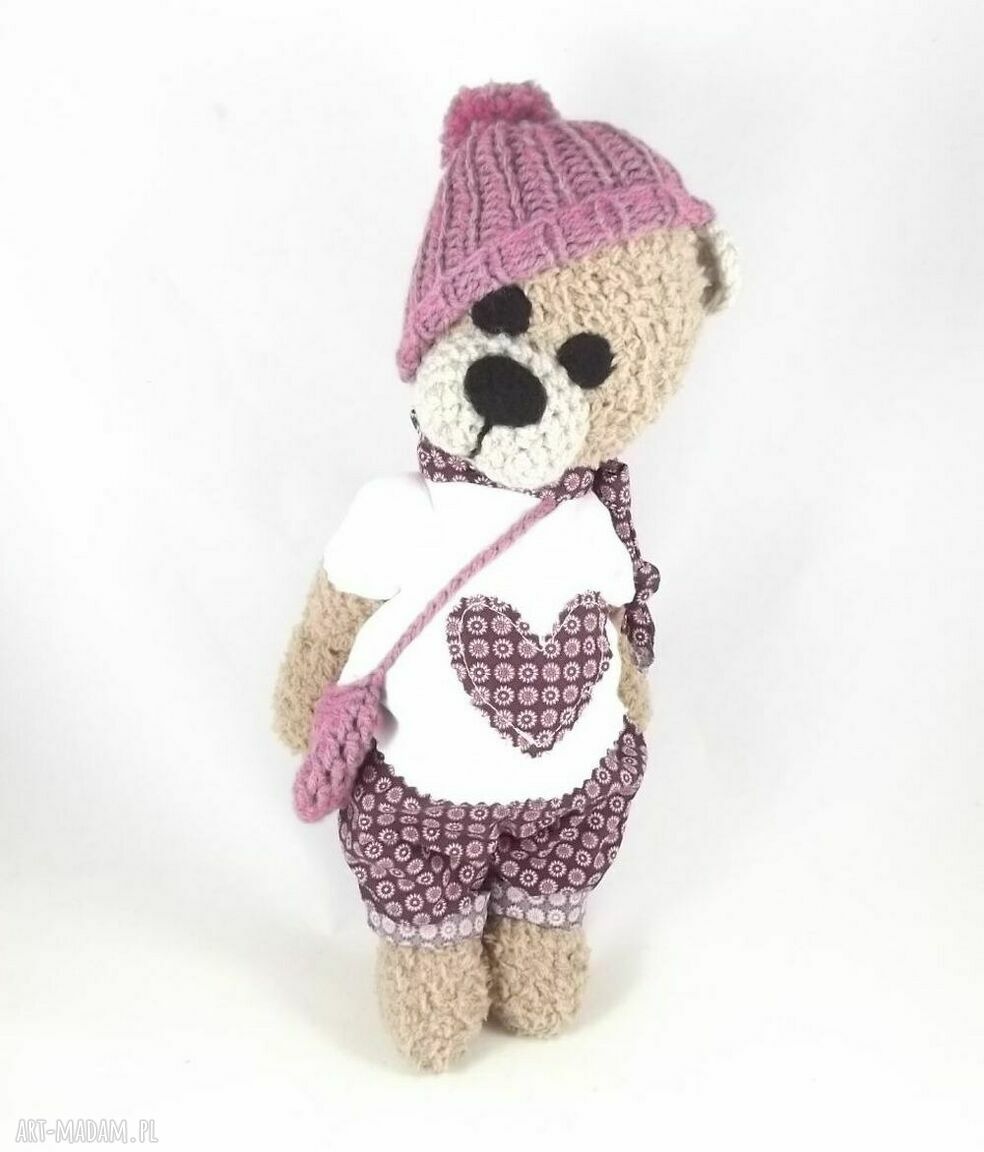 GOSIA - szydełkowa misia 37 cm