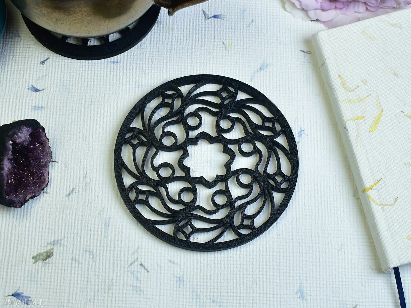 podkładki: Gotyckie podkładki pod kubki filiżanki katedra, gotycka rozeta #6 Handmade