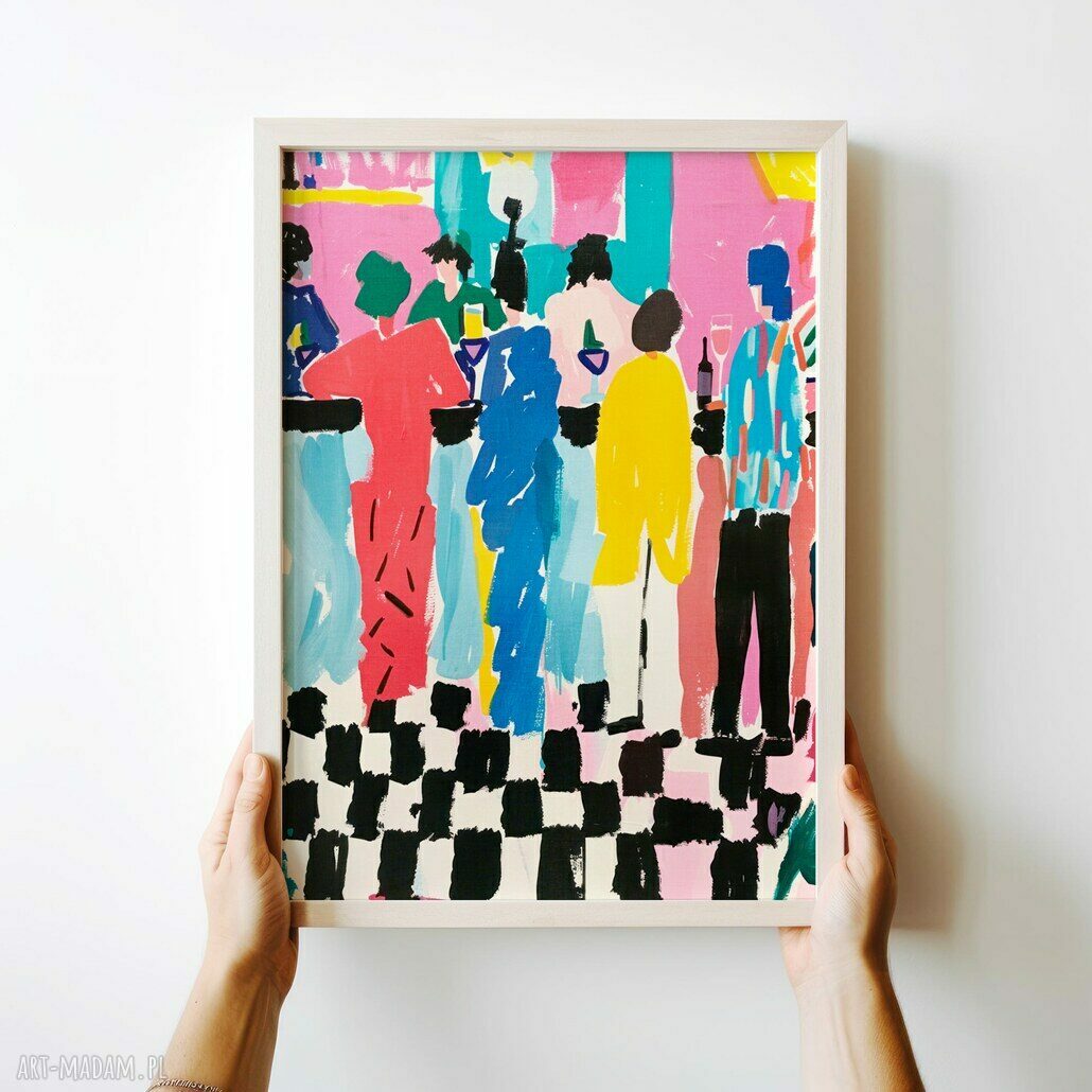Plakat „Gra w Szachy” - format 30x40 cm - ilustracja grafika kolor