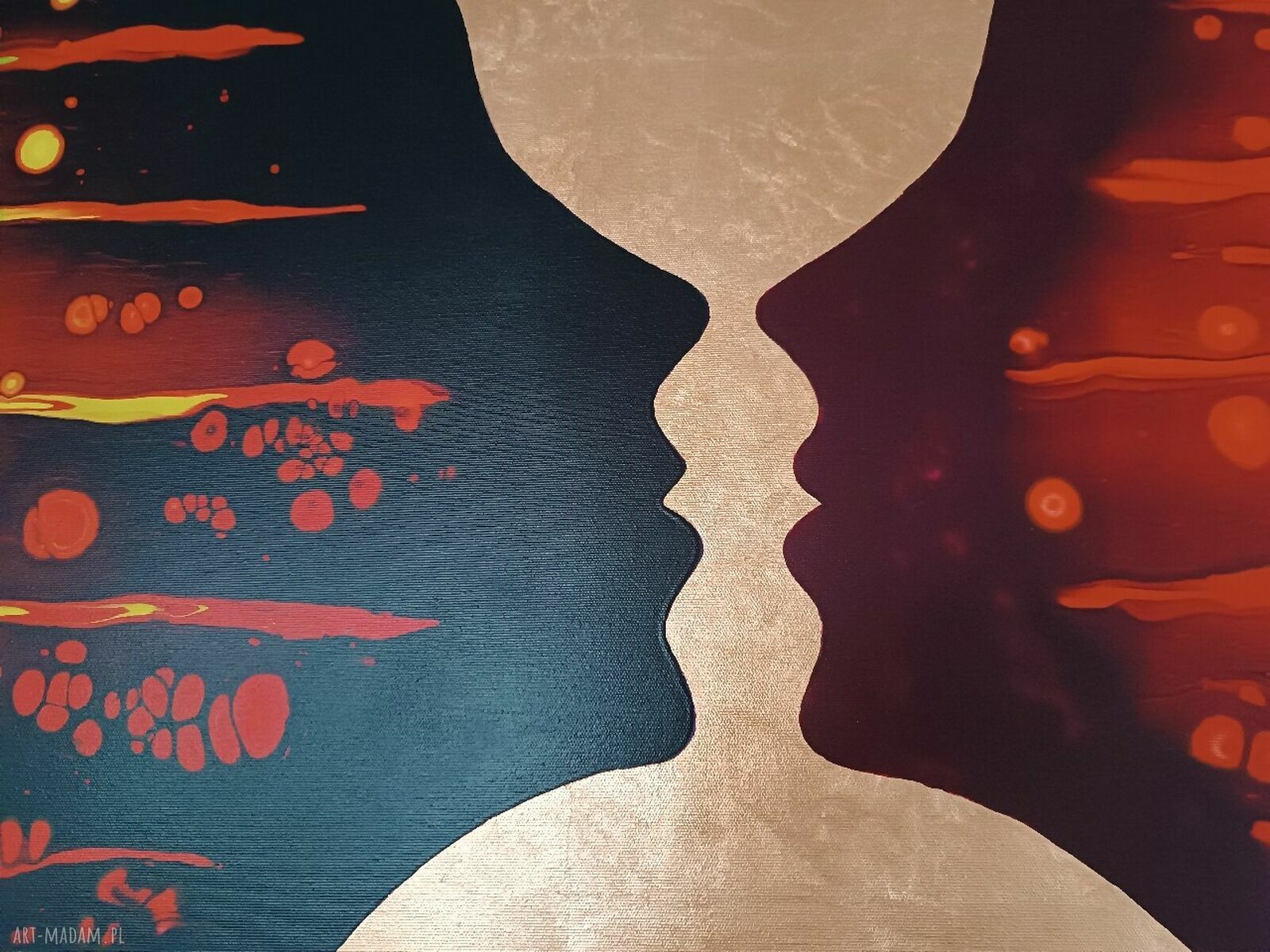 GRAAL 60x90 - ręcznie malowany duży obraz abstrakcja do salonu