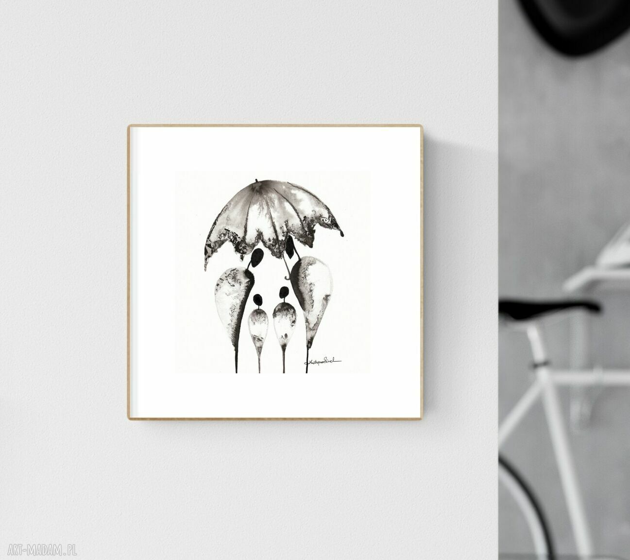Grafika 20x20 ręcznie wykonana - abstrakcja