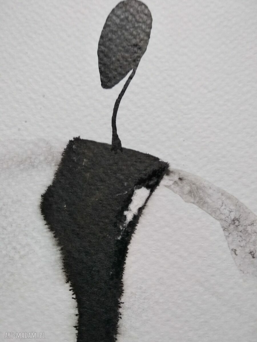 Grafika 30x40 cm - ręcznie wykonany plakat minimalizm w czerni i bieli