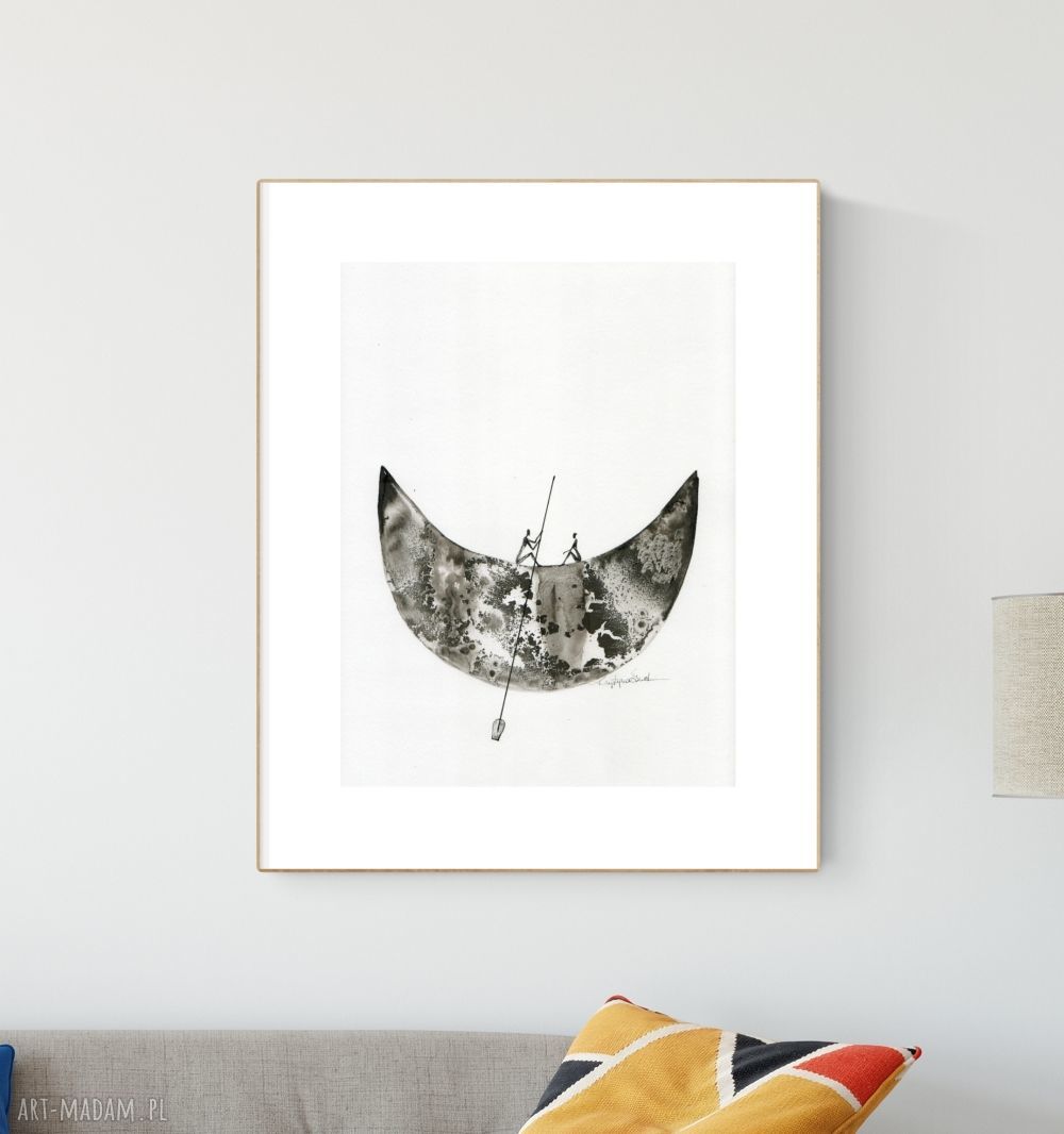 Minimalistyczna grafika 30x40 cm - nowoczesny obraz do salonu