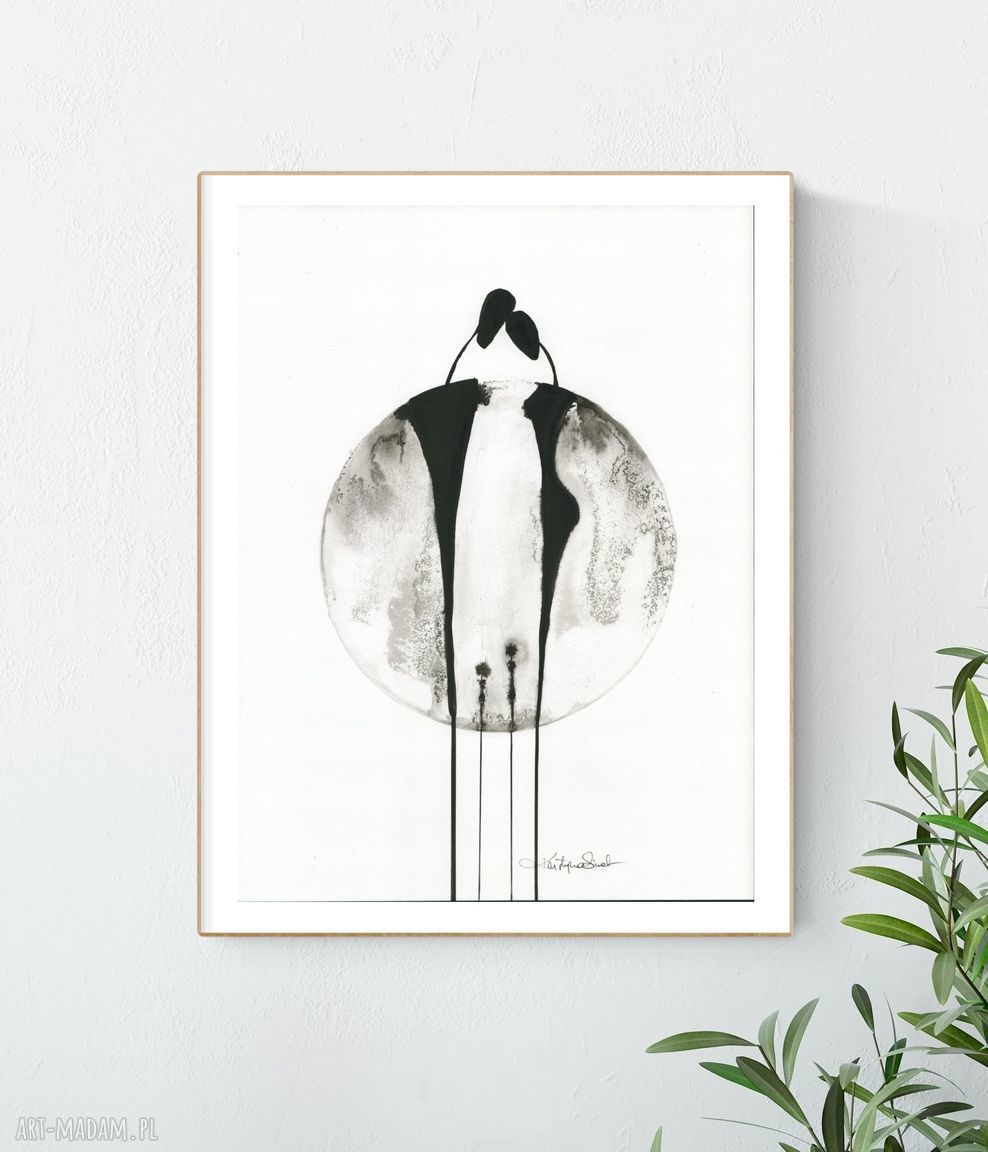 Grafika X ręcznie malowana abstrakcja elegancki minimalizm 30x40 cm