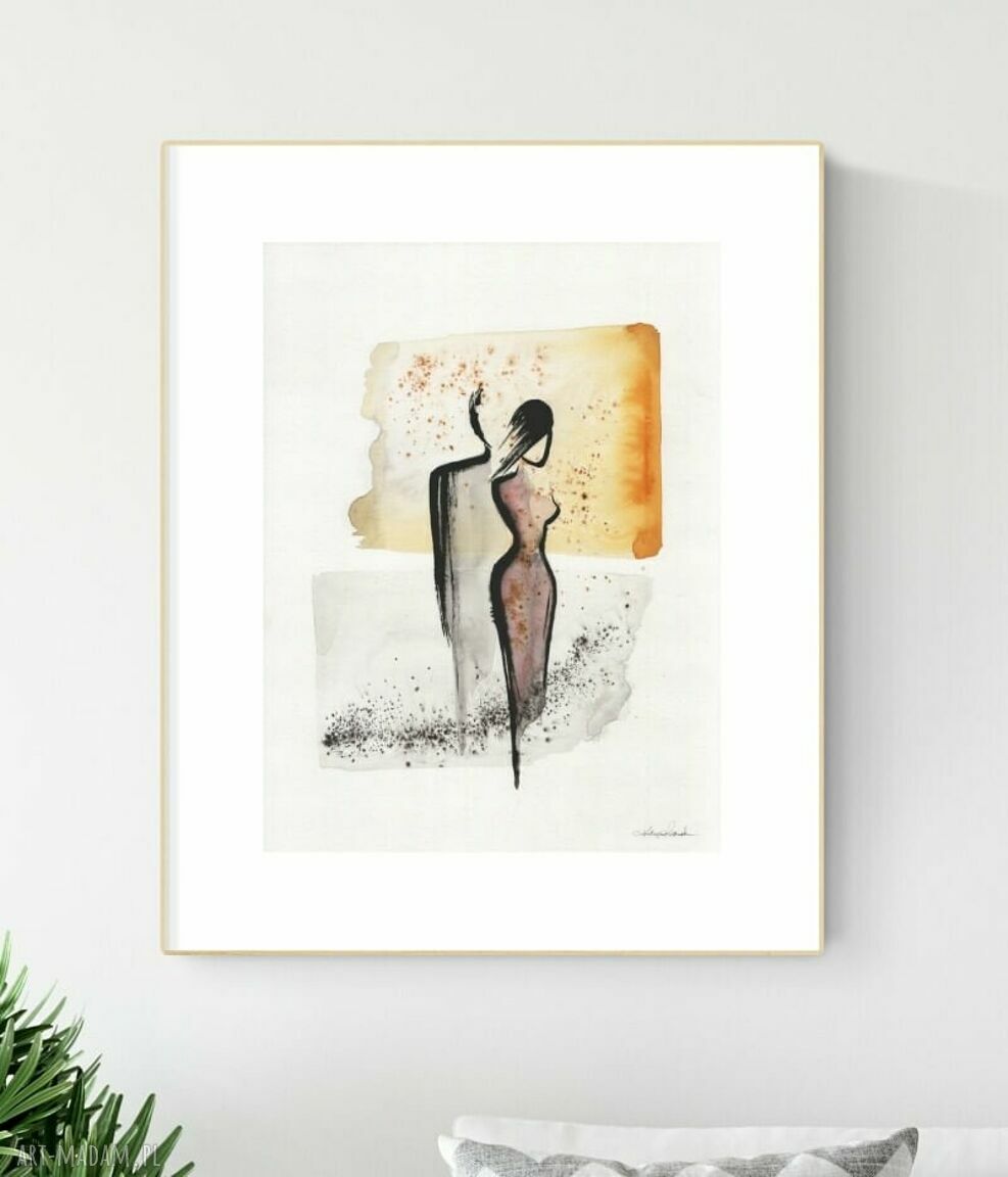 Grafika 30x40 cm ręcznie wykonana - abstrakcja do wnętrza