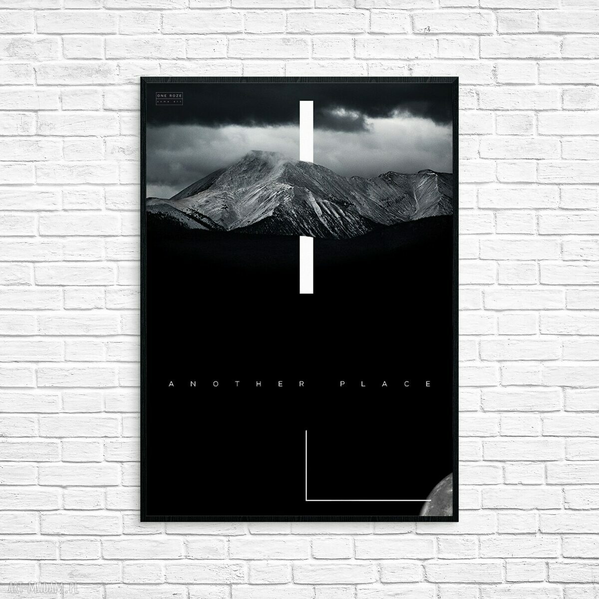 Grafika Another Place - minimalizm gór w ramie B2 50x70 cm