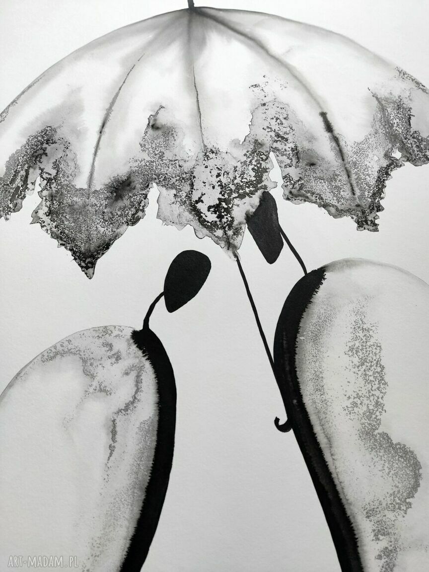 Zestaw 3 obrazów malowanych ręcznie 50x70 cm do salonu abstrakcja czarno biała