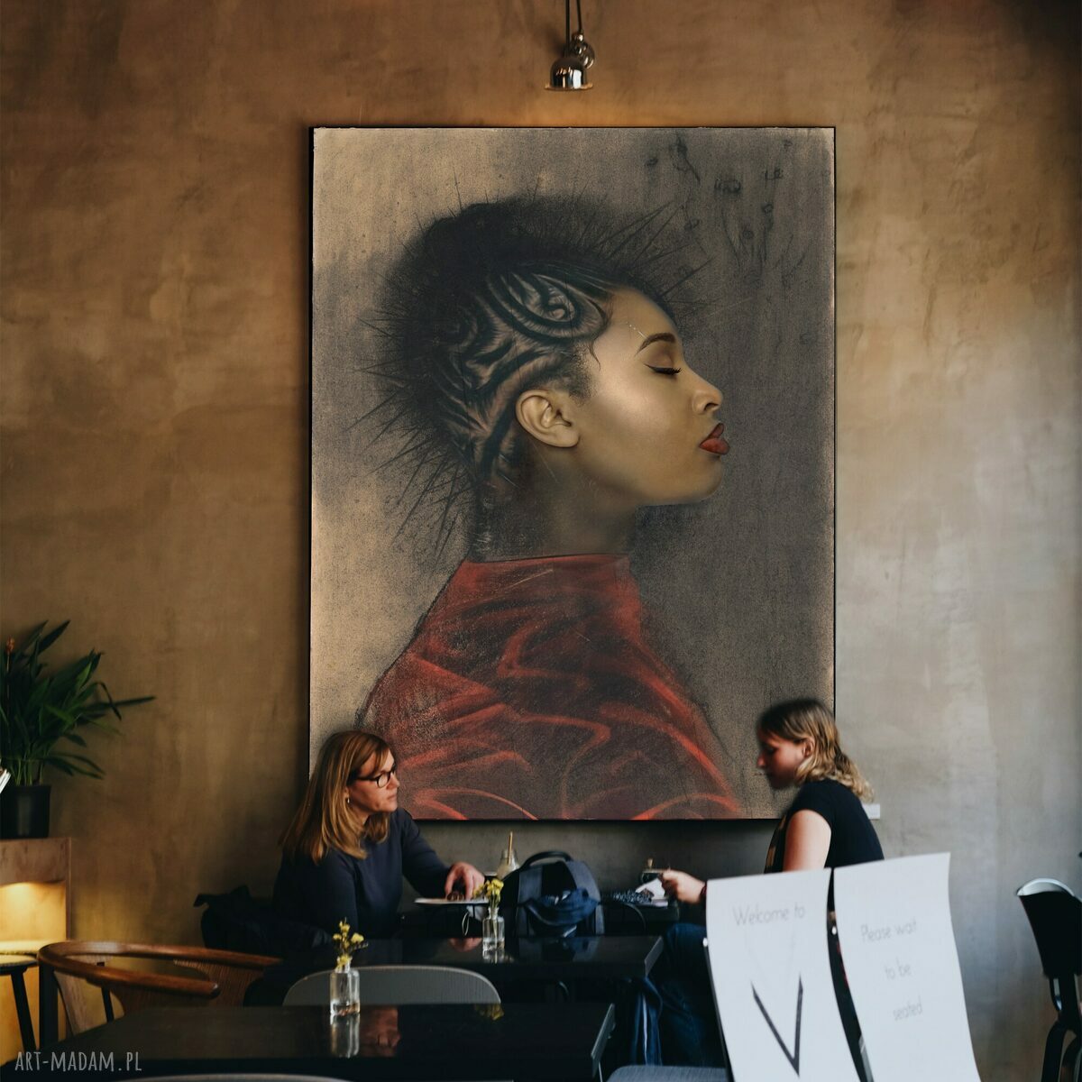 Plakat Dark Profile Bikes Bazaar - surrealistyczna, feministyczna grafika