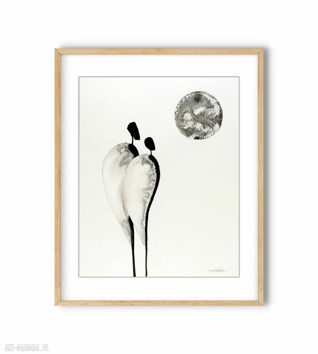 Grafika 40x50 wykonana ręcznie 3890162 salonu abstrakcja obraz