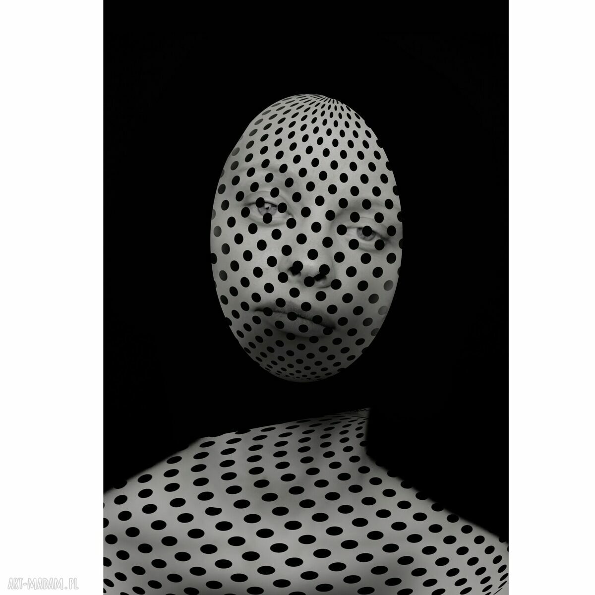Grafika Dot2 Bikes Bazaar - surrealistyczny portret kobiety 60x80 cm bez ramy