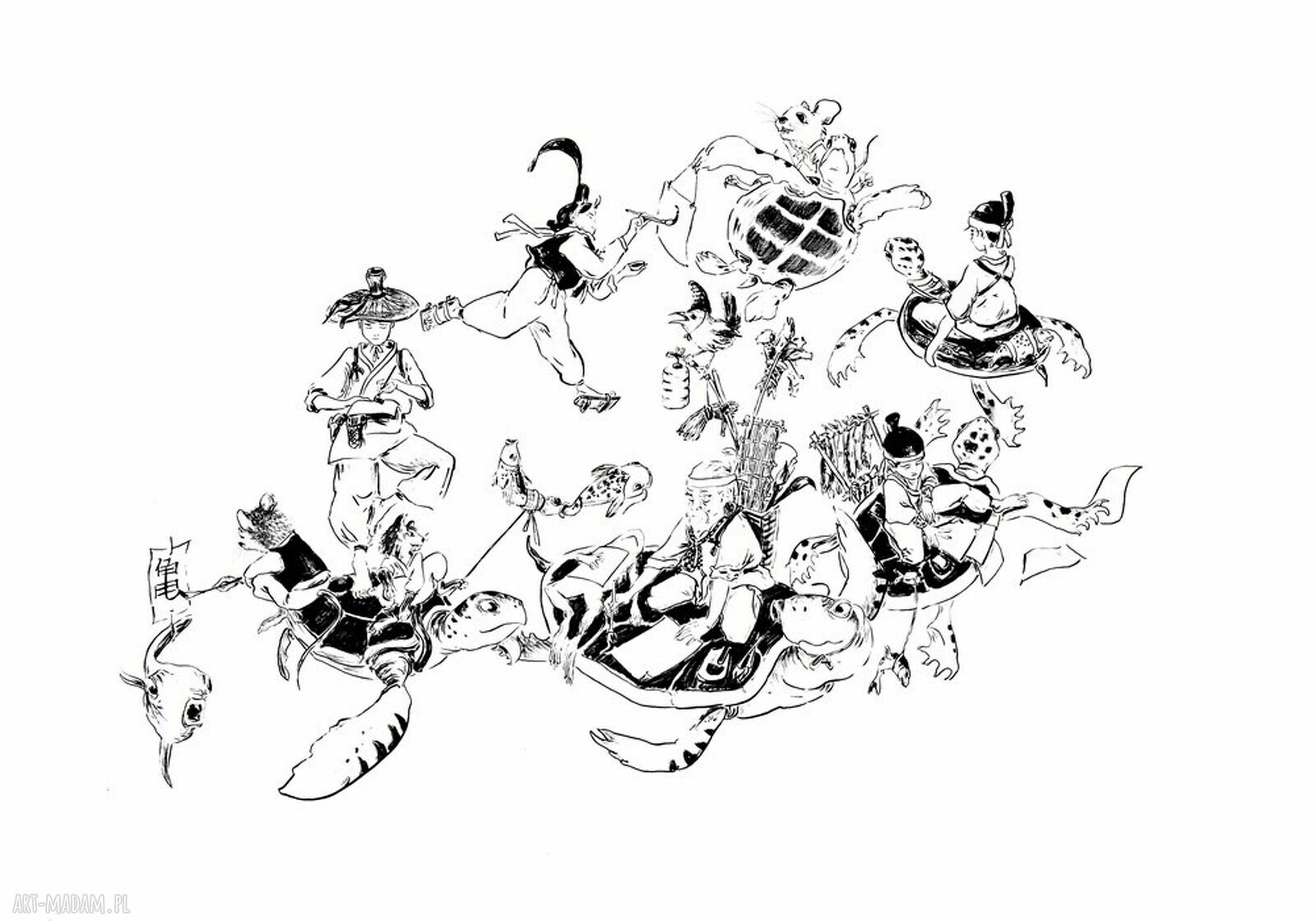 Grafika Shodo KJG 13x18 - Japonia, tusz w ramce 2w1