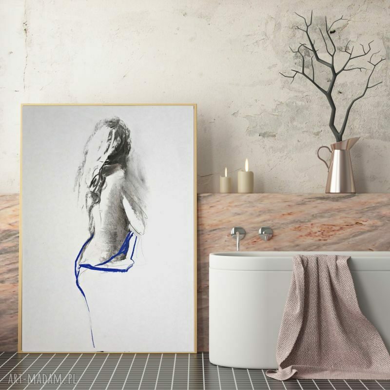 Grafika z granatem - rysunek kobiety do salonu i sypialni
